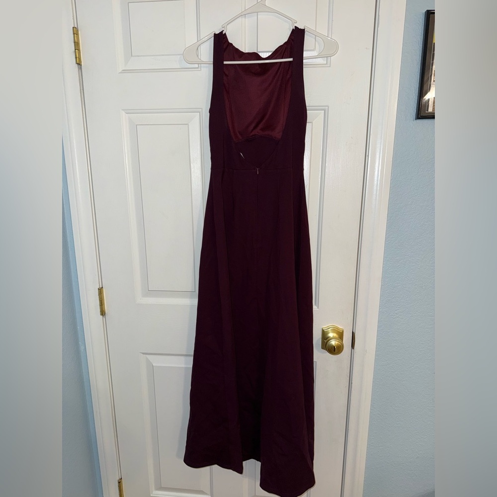 Fashion Nova Taylor Backless A Line Maxi Dress Deep Purple Maxi Dress- Size XS - Picture 2 of 10
